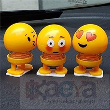 OkaeYa Cute Emoji Bobble Head Dolls, Funny Smiley Face Springs Dancing Toys for Car Dashboard Ornaments, Party Favors, Gifts, Home Decorations 1 Pcs